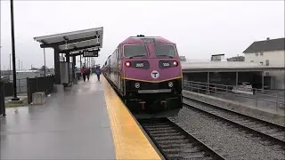 South Coast Rail: Opening day trains at Fall River Depot - 3/24/2025