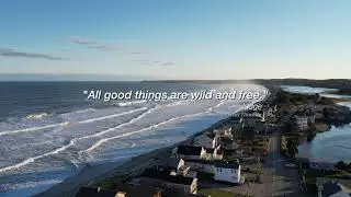 SOOTHING MARSH MOODY BEACH MAINE FULL HD DRONE FOOTAGE WITH CALMING QUOTES