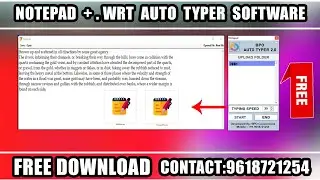 Notepad Plus  .WRT Auto Typer Software