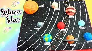 MAQUETA DEL SISTEMA SOLAR  con cartón reciclado / MODEL OF THE SOLAR SYSTEM with recycled cardboard