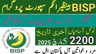 Benazir income Support program Latest job 2025 | BISP job 2025