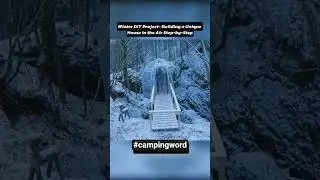 Building a Unique House in the Winter ❄️ | Off-Grid Bushcraft Survival Hut #survival #shorts