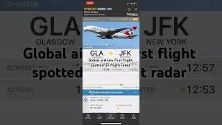 Global airlines first commercial flight from Glasgow to New York #a380￼