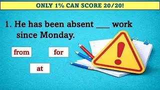 20 PREPOSITION Grammar Questions I English Grammar Test I Choose the correct Option