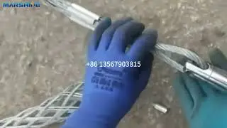 Power Cable Line Stringing Galvanized Steel Swivel Joint Installation Operation#cable #installation