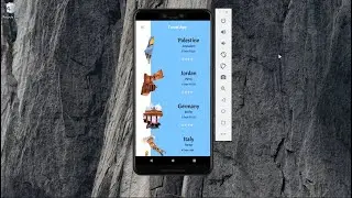 #4 Android Travel App UI Design Countries Fragment & item Country (in Arabic)
