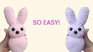 Beginner Crochet Bunny Peep Pattern/ Tutorial.