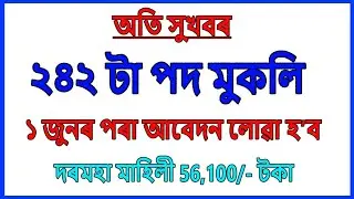 Latest Government Job Recruitment 2019 // Education For Assam