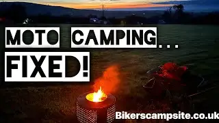 MOTO CAMPING AT BIKERS CAMPSITE WALES - MOTO CAMPING HACK!