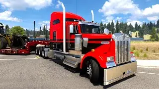 800HP Cummins N14 Pulls HARD! Kenworth W900 Heavy Haul from Truckee to Huron. ATS