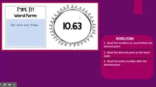 Decimal review: word and expanded forms