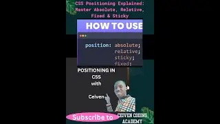 CSS Positioning Explained: Master Absolute, Relative, Fixed & Sticky Like a Pro! 🎯