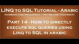 How to directly execute sql queries using Linq to SQL in arabic