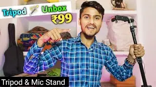 Tripod & Mic Stand Unboxing Under 99 rupees | tripod unboxing video