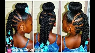 Just Another Bun Hairstyle | Little Girls | 4a Natural Hair
