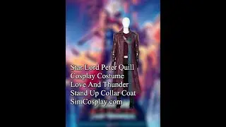 Star Lord Peter Quill Cosplay Costume Love And Thunder Stand Up Collar Coat