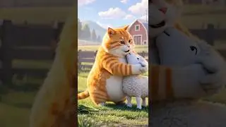 Unlikely Besties: My Cat Adopted a Sheep! 🐱❤️🐑 | #shorts