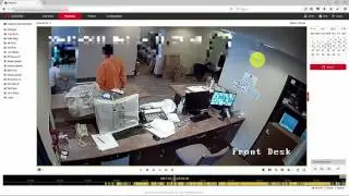 Воспроизведение и загрузка через веб-браузер Hikvision
