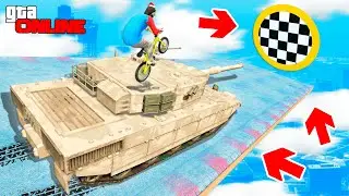 ВОЕННЫЙ СКИЛЛ ТЕСТ НА ТАНКЕ И БАЙКЕ В ГТА 5 ОНЛАЙН ! - КООПЕРАТИВНЫЙ ПАРКУР В GTA 5 ONLINE