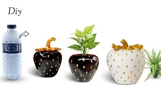 storage jar  making with plastic bottle| DIY  tree planter making | pottery tutorial | art works