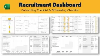 Recruitment Dashboard, Onboarding Checklist, Offboarding Checklist