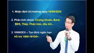Chứng kho&aacute;n h&agrave;ng ng&agrave;y: Nhận định thị trường ng&agrave;y 09/09/2025. VNINDEX tạo đỉnh ngắn hạn-Hỗ trợ 1600+-