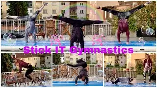 AirTrack Gymnastics Stick IT Challenge im Regen 💦Haley's Turnwelt 💦