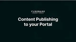 Content Publishing to your Portal