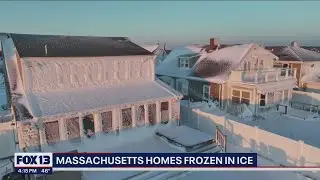 Massachusetts homes frozen in ice after winter storm | FOX 13 Seattle