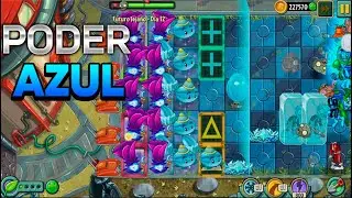 Jugando Plants Vs Zombies 2 solo con plantas azules 🟦🔵