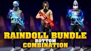 RAINDOLL BOTTOM FREEFIRE DRESS COMBINATION | TOP 25 DRESS COMBINATION WITH RAINDOLL BOTTOM