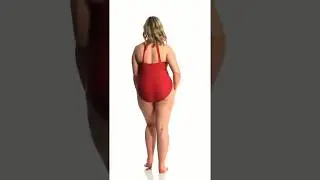 Raisins Curve Plus Size Flamingo Solids Lotus One Piece Swimsuit | SwimOutlet.com