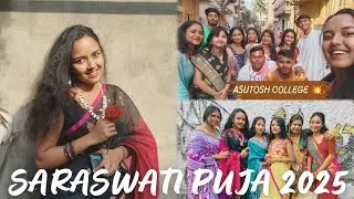 Saraswati Puja vlog 2025 || Asutosh College 💥