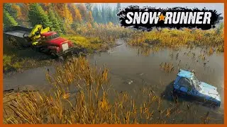 SnowRunner - Rescuing Kodiak & Clearing Road Block (Hard Mode - Michigan)