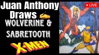 Juan Anthony is Live Coloring Wolverine v. Sabretooth! #art #drawingprocess #xmen #wolverine