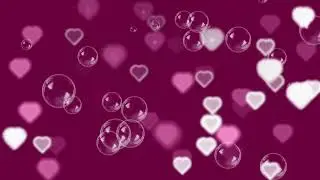 4K Falling Hearts Explosion of Bubbles Pink White Copyright Free Stock Footage Motion Loop Download