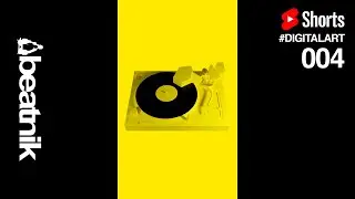 Technics 1210 Turntable - Beatnik - Digital Art 004 #Shorts