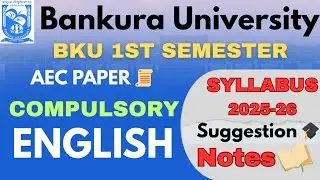 1st semester compulsory English suggestion2025-26 Bankura University | Bankura University Aec1st sem
