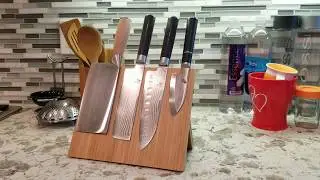 Bamboo KnifeDock Magnetic Knife Holder
