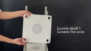 INSTALLATION VIDEO of Square 4 tier Floor Lamp with Shelves