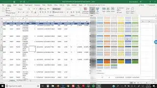 Excel Formatting as Table