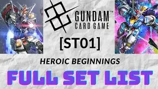 FULL ST01 Setlist Revealed! Gundam Card Game | RX-78, Arial, Amuro & Suletta Take Centre Stage