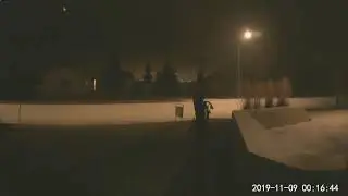 Snowfall Hardisty Alberta Canada