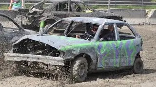 2024 : Semi Stock Compacts Heat 1 - Vermont State Championship Demolition Derby