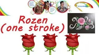One Stroke Rozen door Schminkkoppies.
