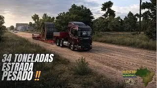 DESAFIO PESADO! Transportando Rolo de Cabo Industrial 34T | ETS2