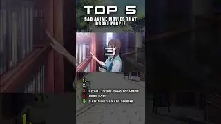 My TOP 5 Saddest Anime Movies #animefeels