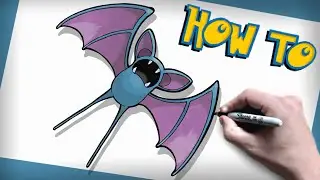 How to draw Zubat from Pok&eacute;mon!