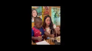 Sweet moment between Nicki Nicole and Lamine Yamal&rsquo;s little brother 🥹👏