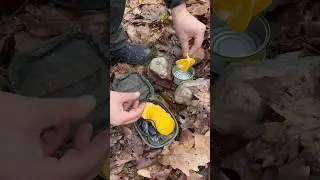 Islanınca bile yanabilen ateş pamukları #bushcraft #camping #outdoors #kamp #asmr